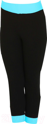 Бриджи гимнастические Indigo Sport SM-356 (р.44, черный/бирюзовый)