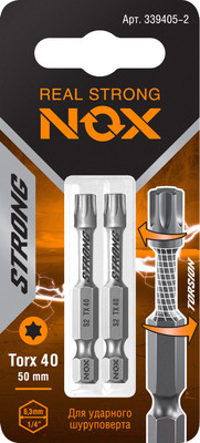 Набор бит Nox Strong Torsion E6.3 Tx-40-50 / 339405-2 (2шт)