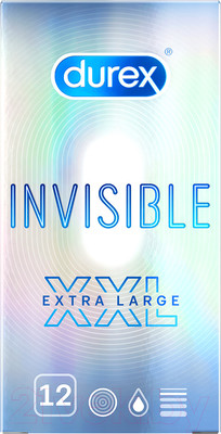 Презервативы Durex Invisible XXL №12 из натурального латекса (12шт)