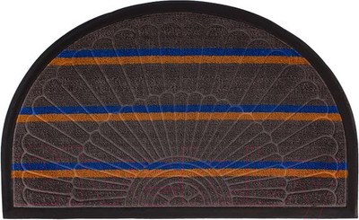 Коврик грязезащитный ComeForte Уют Мультиколор полукруглый 45x75 (серый)