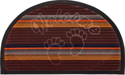 Коврик грязезащитный ComeForte Уют Мультиколор полукруглый 60x90 (темно-коричневый)