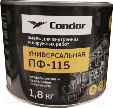 Эмаль CONDOR ПФ-115 (1.8кг, черный)