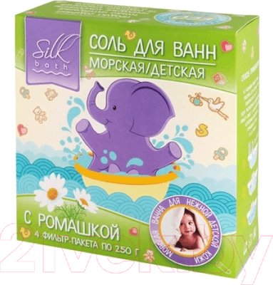 Соль для ванн детская Medicalfort Морская природная с ромашкой (4x250г)