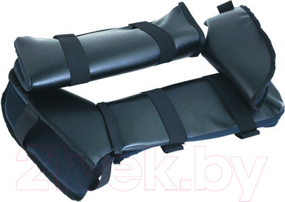 Защита голень-стопа для единоборств Спортивные мастерские SM-037 (XL, черный)