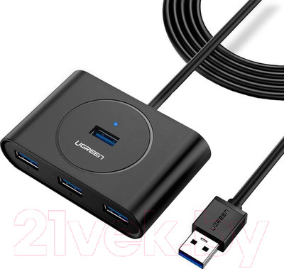 USB-хаб Ugreen CR113 / 20290 (черный)