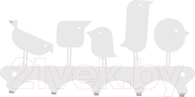 Ключница настенная KN Птички (белый)