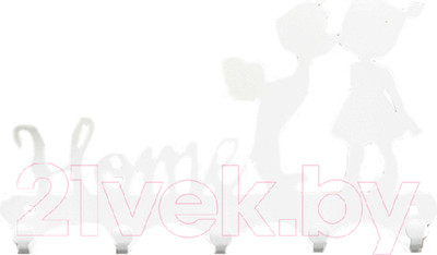 Ключница настенная KN Поцелуй (белый)