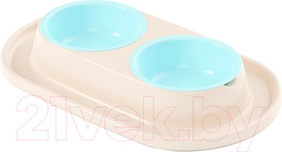 Миска для животных Альтернатива Мур-мяу / М8494 (светло-бежевый)