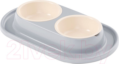 Миска для животных Альтернатива Мур-мяу / М8496 (серый)