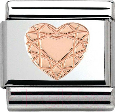 Звено для браслета NominatioN Граненое сердце 430104/19