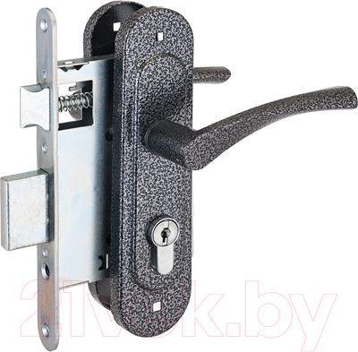 Замок врезной Птимаш ЗВ4-3.07 / ЗВ4-0623 (серебристый)