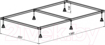 Каркас Aquanet 138x80 / 267180
