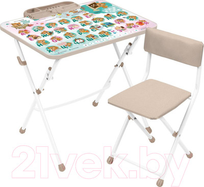 Комплект мебели с детским столом Ника КУ1/3М Забавные медвежата