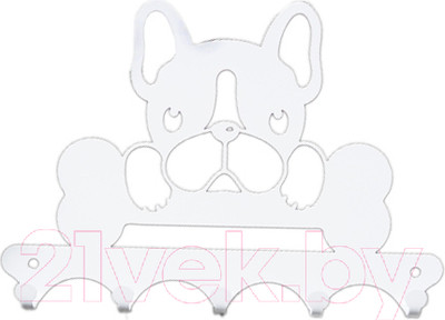 Ключница настенная KN Собака (белый)