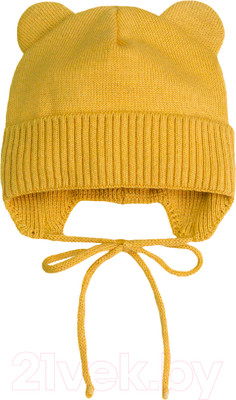 Шапочка для малышей Amarobaby Pure Love Bear / AB-OD21-PLB16/04-44 (желтый, р-р 44-46)