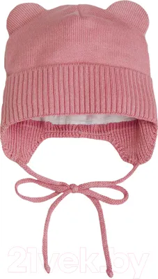 Шапочка для малышей Amarobaby Pure Love Bear / AB-OD21-PLB16/06-46 (розовый, р-р 46-48)