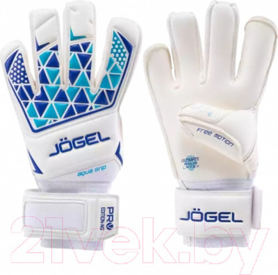 Перчатки вратарские Jogel Nigma Pro Edition-NG Roll Negative (белый, р-р 10)