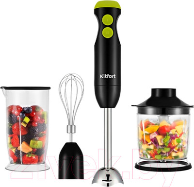 Блендер погружной Kitfort KT-3041-2 (черный/салатовый)
