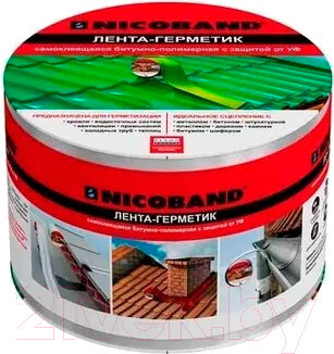 Гидроизоляционная лента Технониколь Nicoband 7.5см (3м, серебристый)