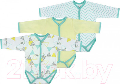 Набор боди для малышей Топотушки Три-О Мятная свежесть / 6435-56