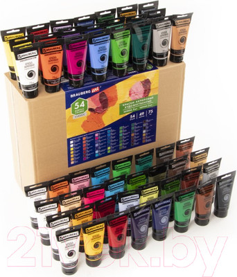 Акриловые краски Brauberg Art Classic / 191724 (54шт)