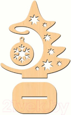 Заготовка для творчества ПАЛИТРА Объемная елочка с игрушкой / 682