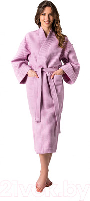 Халат Lilia Женский вафельный 21С-019В (р-р 52-54/170, сухая роза)