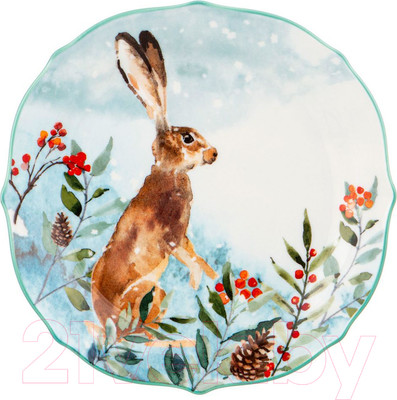 Тарелка столовая обеденная Lefard Лесная сказка. Заяц / 409-158