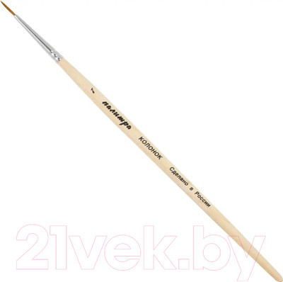 Кисть для рисования ПАЛИТРА Колонок 1 / пЖК1-01.00Б