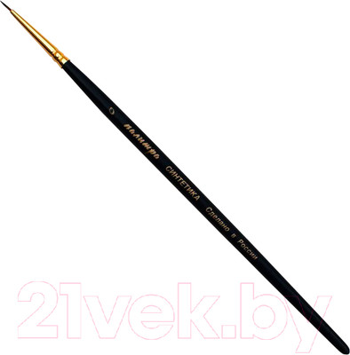 Кисть для рисования ПАЛИТРА Синтетика 0 / пЖS1-00.85Ж