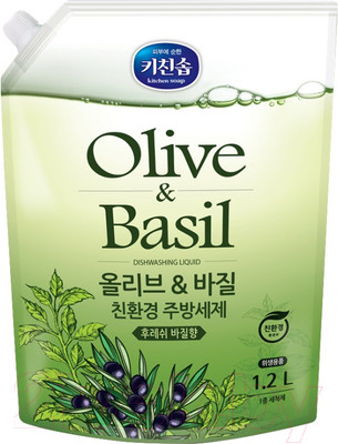 Средство для мытья посуды Mukunghwa Olive&Basil Dishwashing Detergent (1.2л)