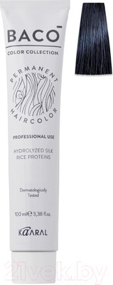 Крем-краска для волос Kaaral Baco 1.10 (сине-черный)