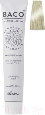 Крем-краска для волос Kaaral Baco 10.0 (платиновый блондин)