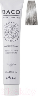 Крем-краска для волос Kaaral Baco 10.10 (платиновый светлый пепельный блондин)