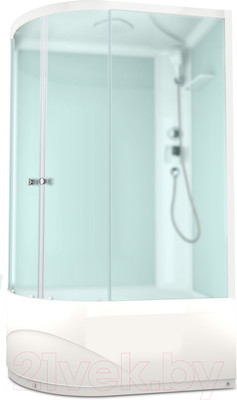 Душевая кабина Domani-Spa Delight 128 High R / DS01D128RHWM00 (белый/сатин-матированное стекло)