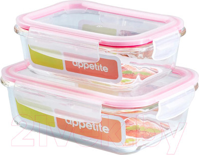 Набор контейнеров Appetite SLRF (розовый)
