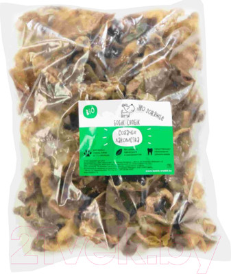 Лакомство для собак Бобик Снобик Ухо говяжье / 011403 (500г)