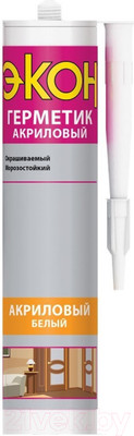 Герметик акриловый Экон Универсальный морозостойкий (420г, акриловый)
