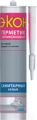 Герметик силиконовый Экон Санитарный (280мл, белый)