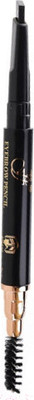 Карандаш для бровей Ffleur С щеточкой автоматический / ES-412 (черный)