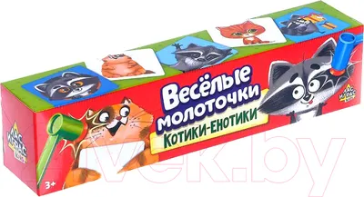 Настольная игра Лас Играс Веселые молоточки, котики-енотики / 4172141