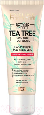 Тональный крем Eveline Cosmetics Botanic Expert Матирующий антибактериальный 3-в-1 02 Ivory (30мл)