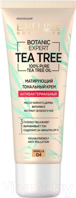 Тональный крем Eveline Cosmetics Botanic Expert Матирующий антибактериальный 3-в-1 04 Vanilla (30мл)