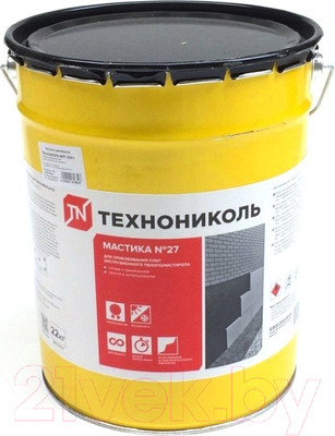 Гидроизоляционная мастика Технониколь №27 (22кг)