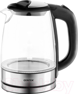 Электрочайник Centek CT-0058 (сталь/черный)