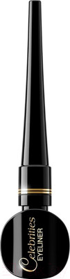 Подводка для глаз жидкая Eveline Cosmetics Celebrities Eyeliner Vinyl Black Водостойкая