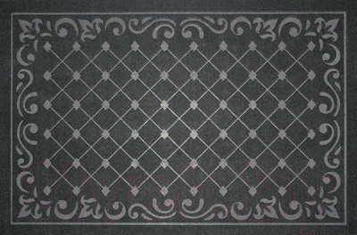 Коврик грязезащитный Kovroff Ромбы 60x90 / П/10/03/01 (черный)