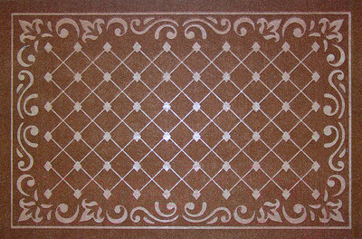 Коврик грязезащитный Kovroff Ромбы 60x90 / П/10/03/03 (коричневый)