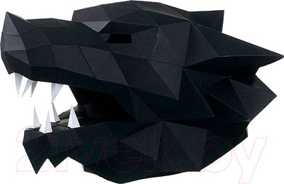 Объемная модель Paperraz Маска Волк / PP-3WOL-BLA
