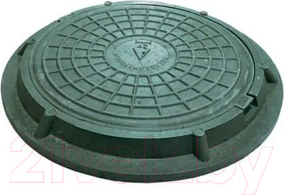 Люк канализационный Стандартпарк Полимерно-композитный круглый легкий 756x70 / 3529822 (зеленый)